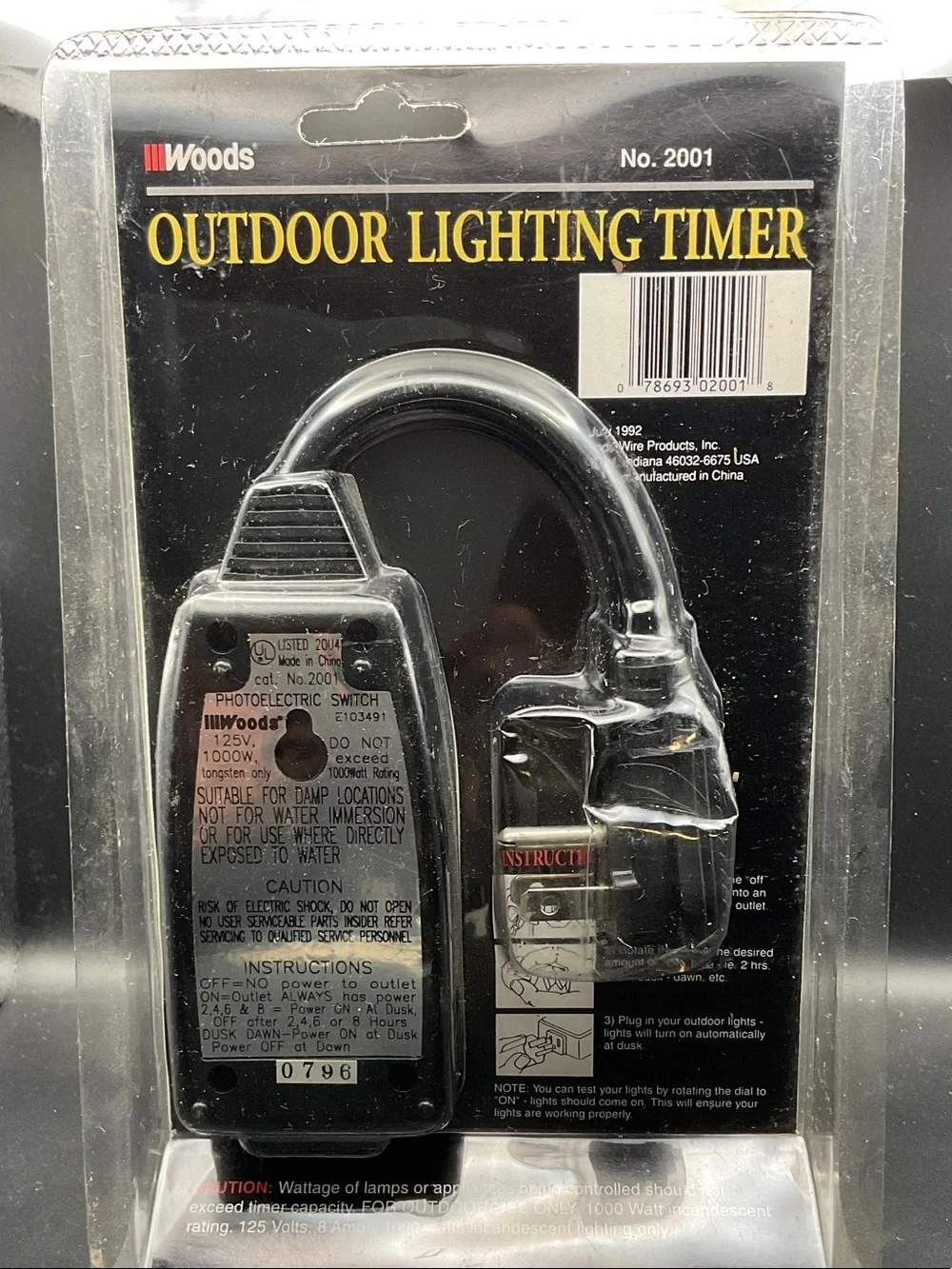 Outdoor Lighting Timer - Black